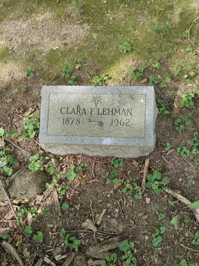 Clara F. Lehman's grave. Photo 3