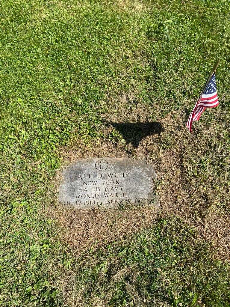 Paul D. Wehr's grave. Photo 3