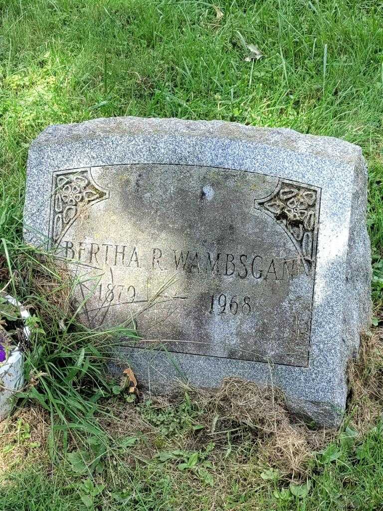 Bertha R. Wambsgan's grave. Photo 3