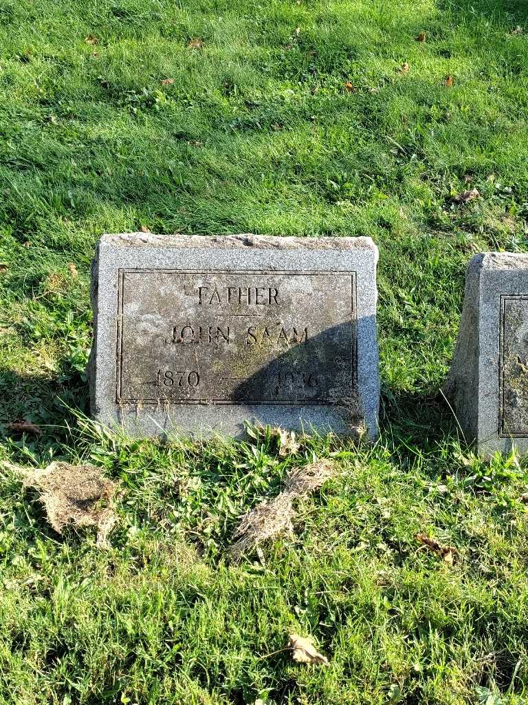 John Saam's grave. Photo 2