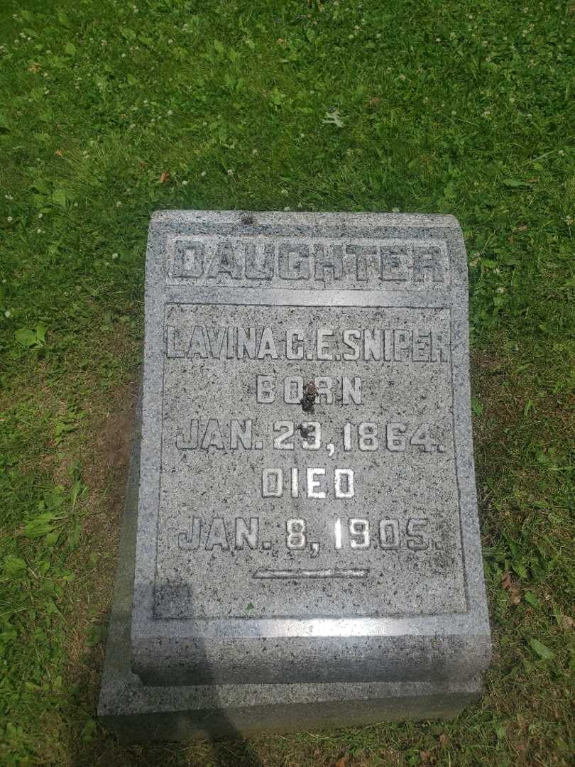 Lavina C. E. Sniper's grave. Photo 3