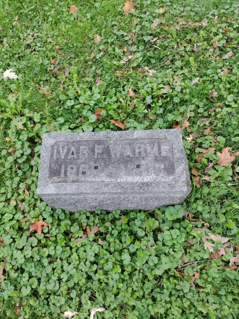 Ivar F. Warme's grave. Photo 2