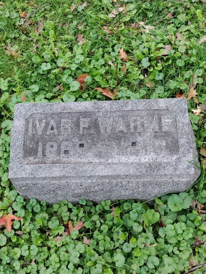 Ivar F. Warme's grave. Photo 3