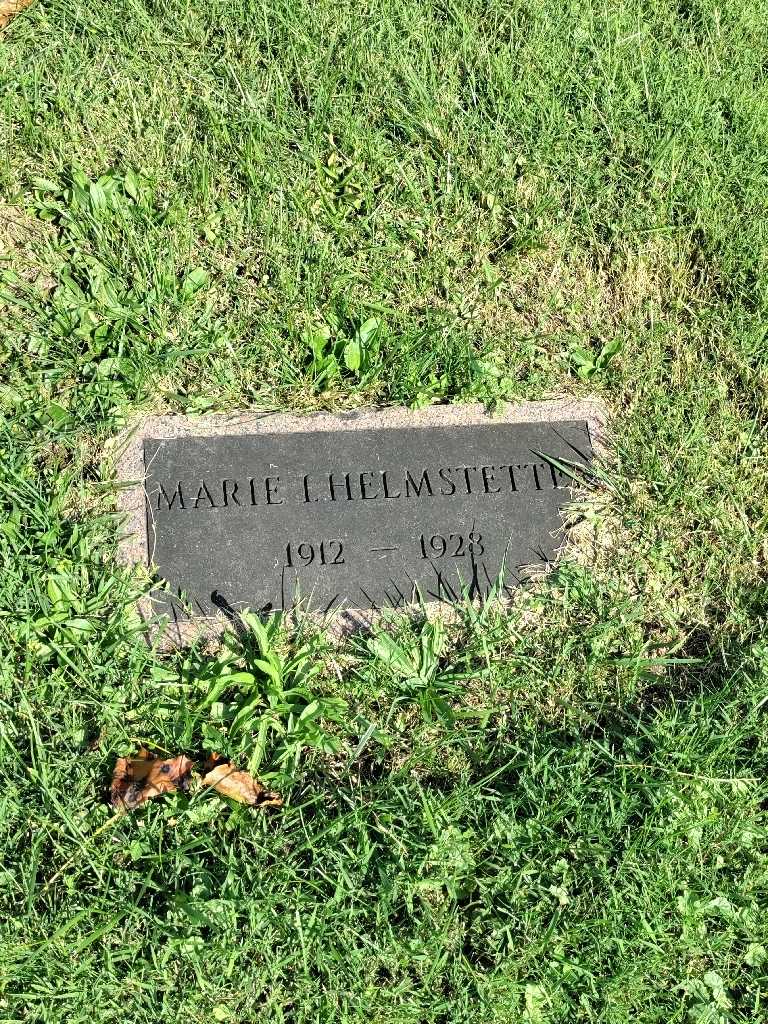 Marie Inez Helmstetter's grave. Photo 2