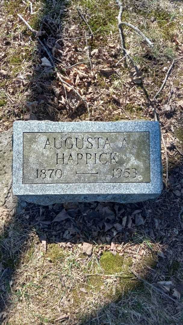 Augusta A. Happick-Oertel's grave. Photo 4
