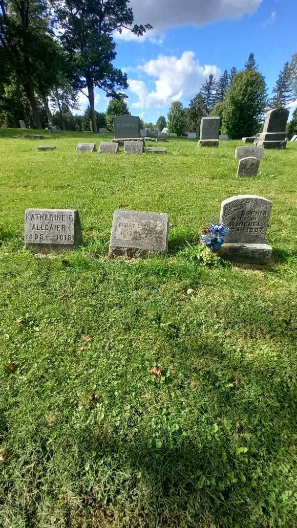 Pauline S. Allgaier's grave. Photo 1