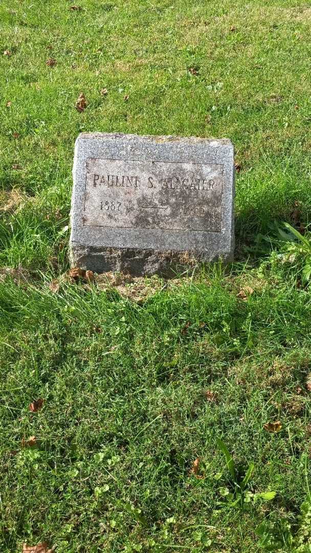 Pauline S. Allgaier's grave. Photo 2