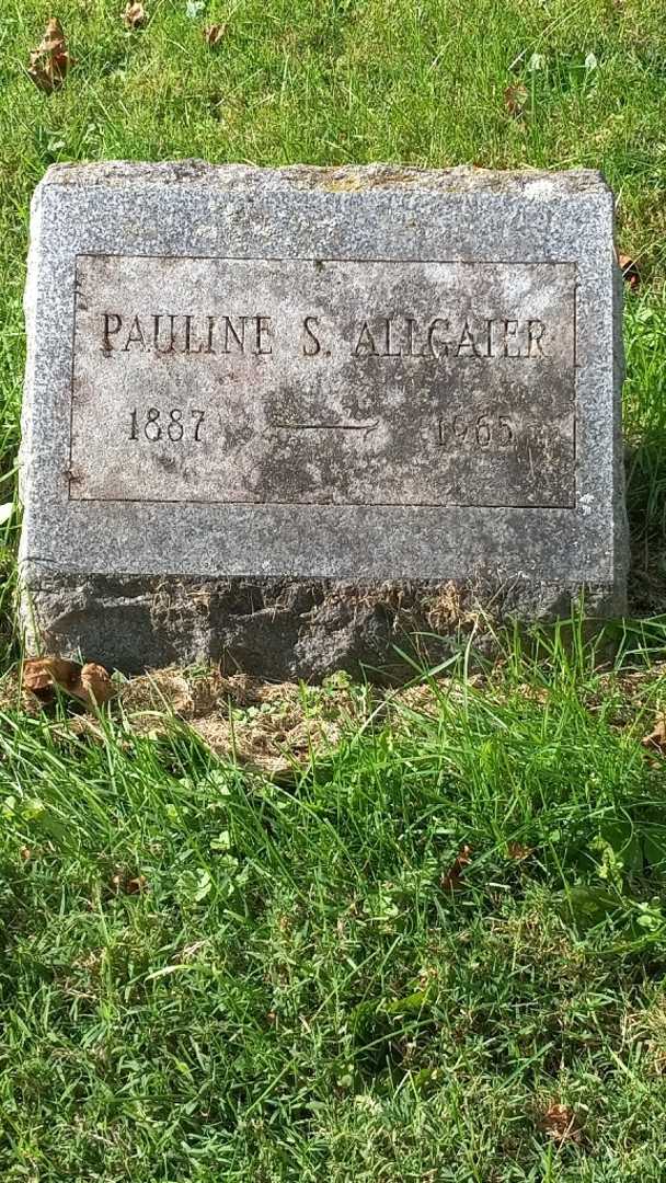 Pauline S. Allgaier's grave. Photo 3