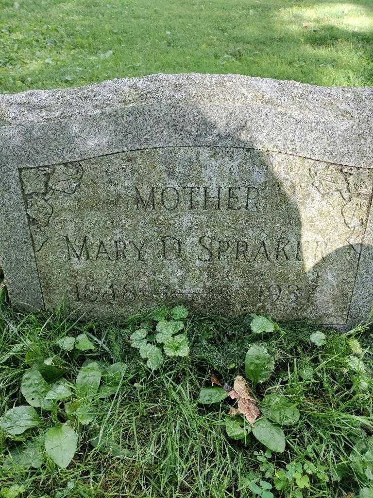 Mary D. Spraker's grave. Photo 3