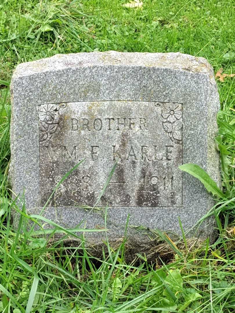 William F. "Wm" Karle's grave. Photo 3