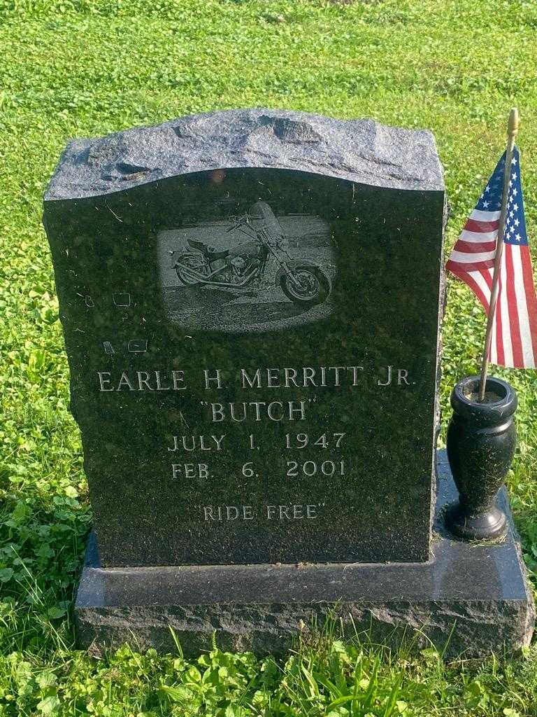 Earle H. "Butch" Merritt Junior's grave. Photo 3