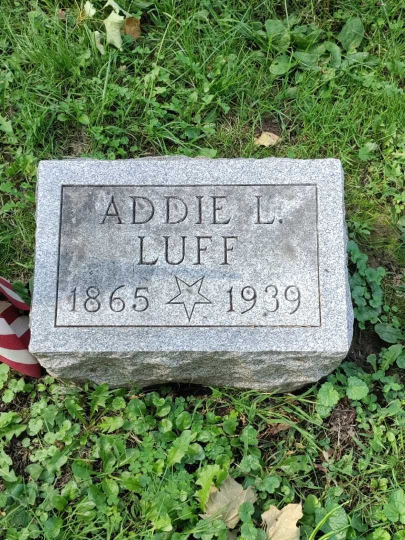 Addie L. Luff's grave. Photo 3