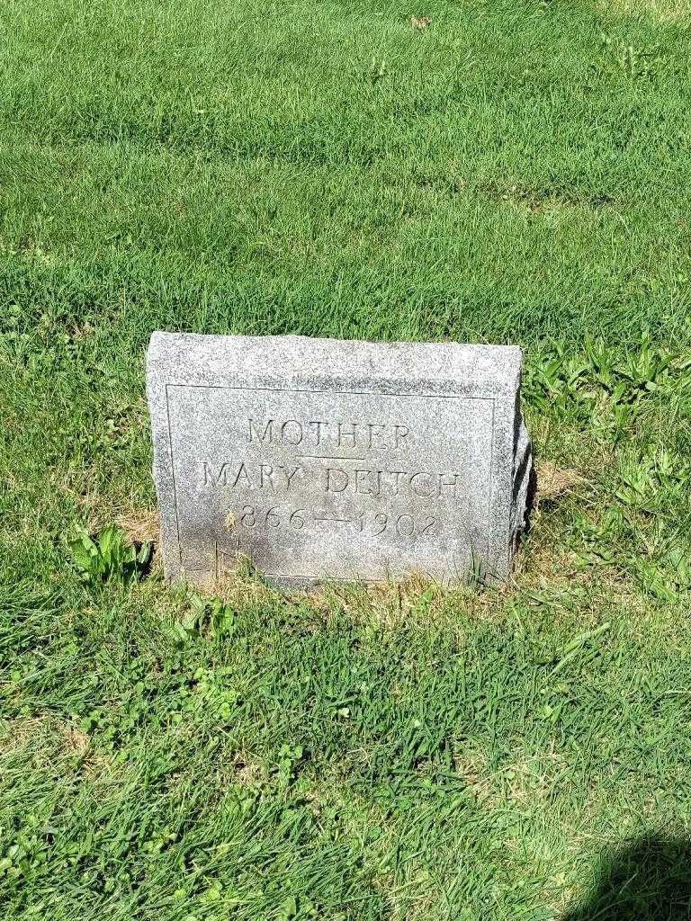 Mary A. Deitch's grave. Photo 2