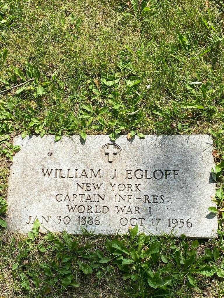 William J. Egloff's grave. Photo 1