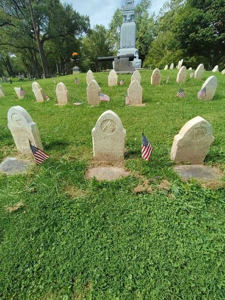 Albert Irish's grave. Photo 1