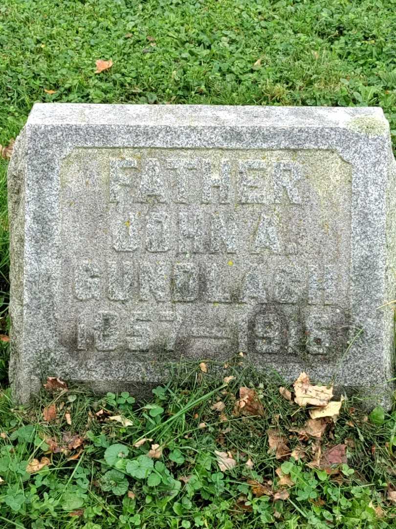John Adam Gundlach's grave. Photo 3