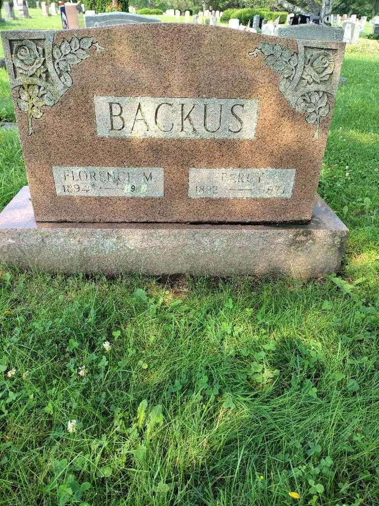 Florence M. Backus's grave. Photo 1