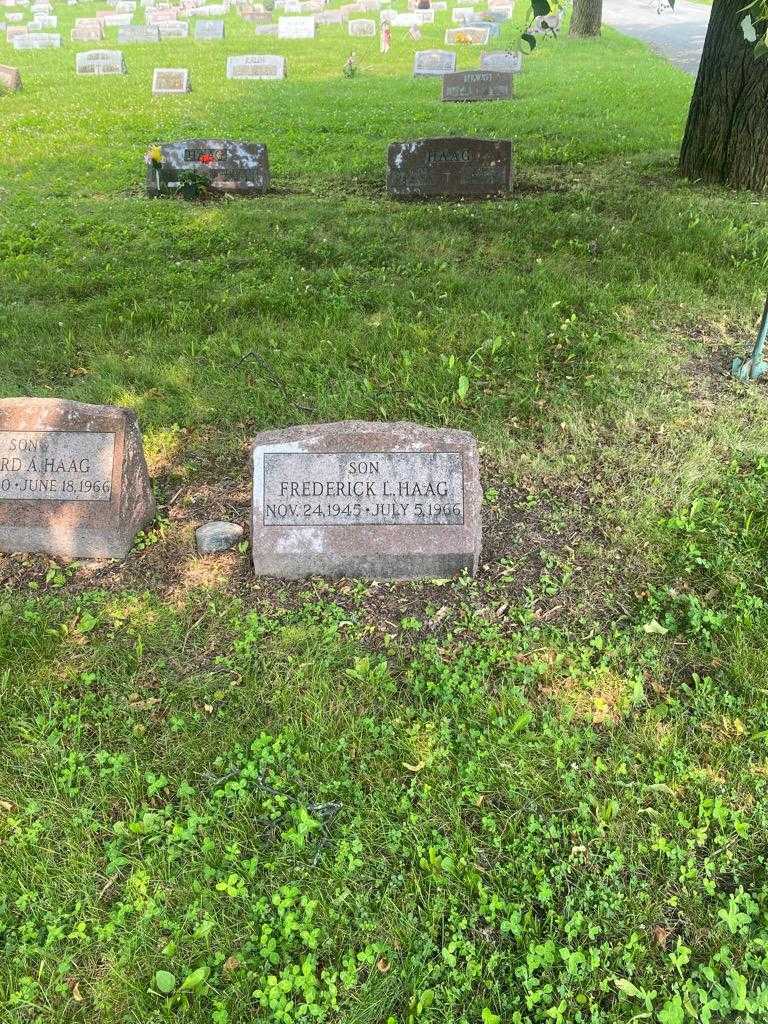 Frederick L. Haag's grave. Photo 2