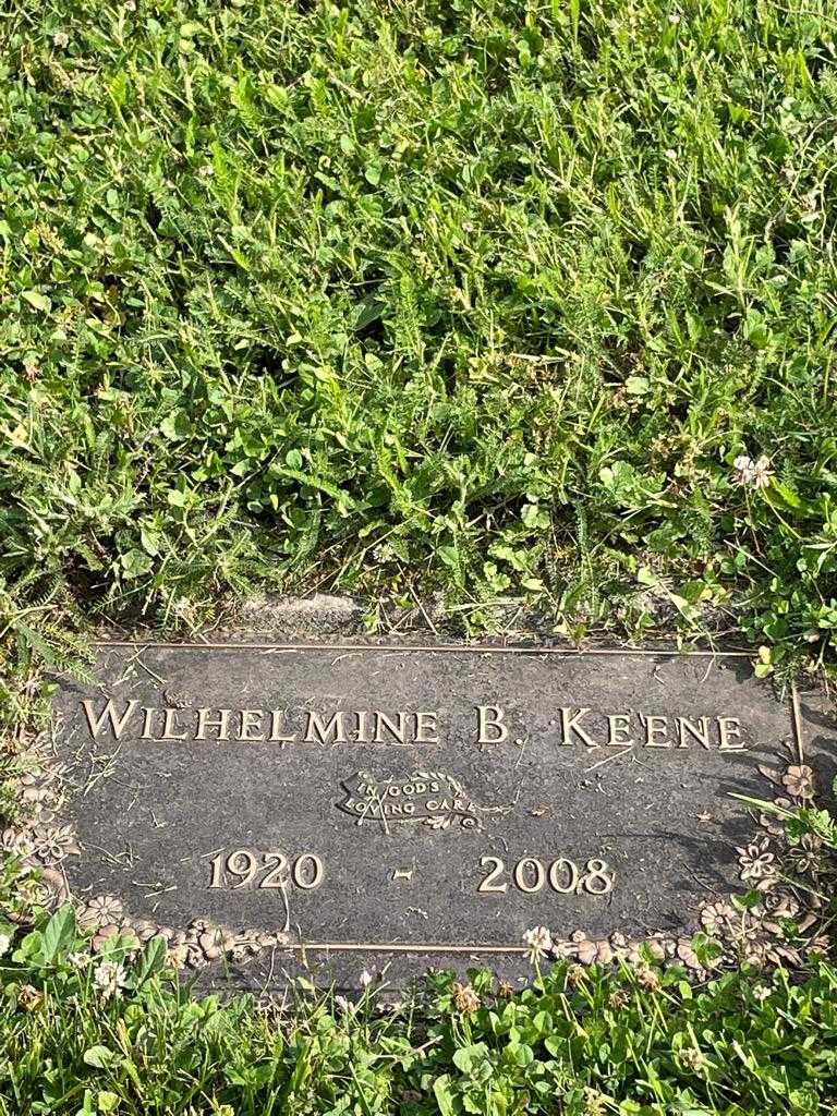 Wilhelmine B. Keene's grave. Photo 3