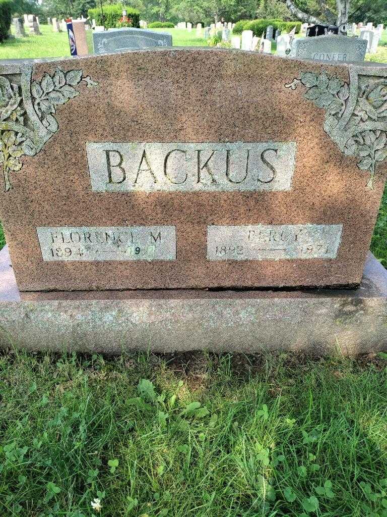 Percy Backus's grave. Photo 2