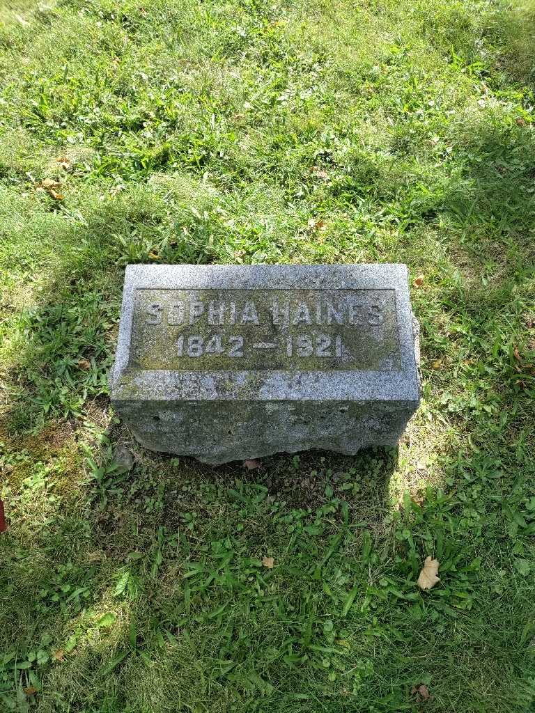 Sophia K. Haines's grave. Photo 3