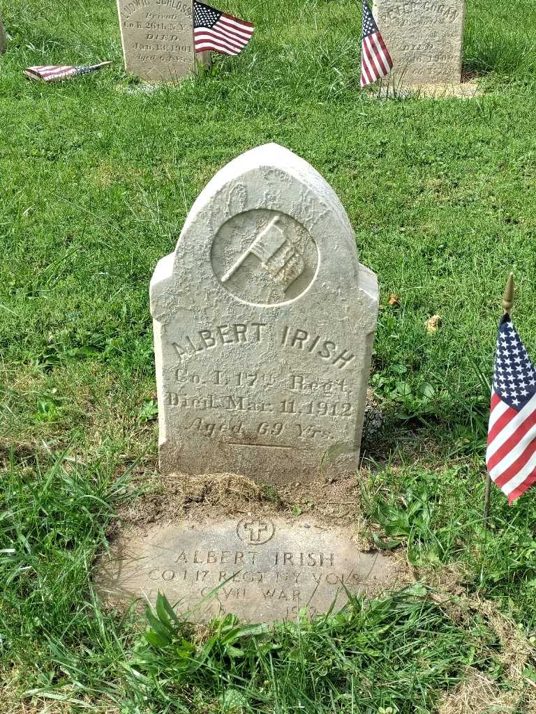 Albert Irish's grave. Photo 2