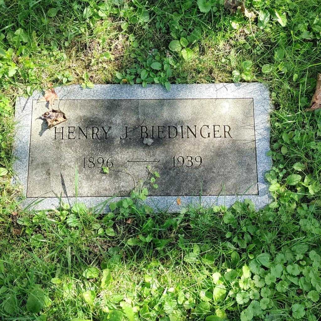 Henry J. Biedinger's grave. Photo 3