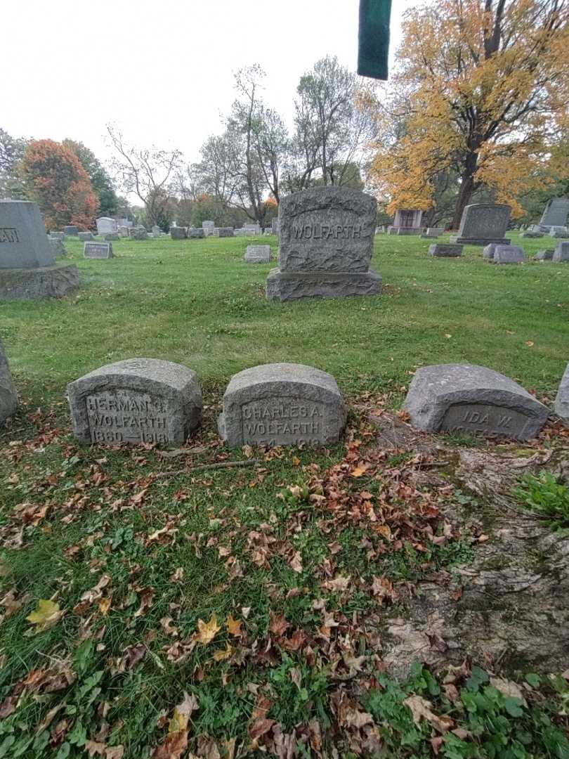 Charles A. Wolfarth's grave. Photo 1