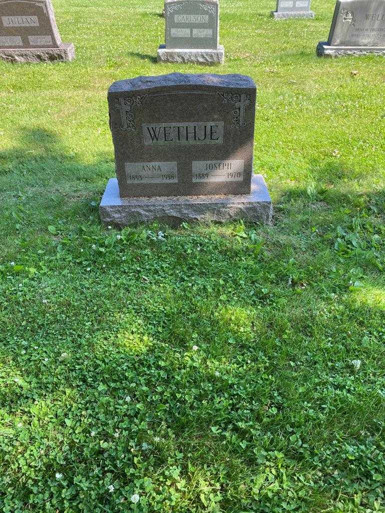 Joseph Wethje's grave. Photo 2