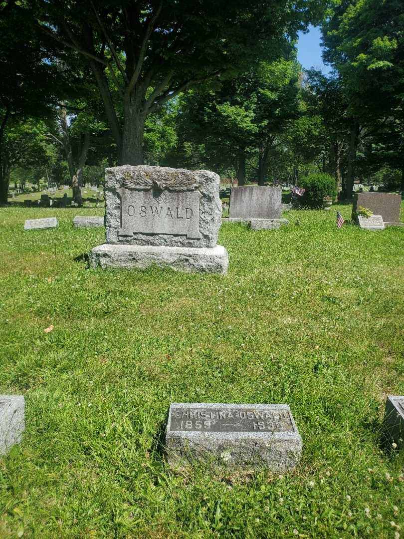 Christina Oswald's grave. Photo 1