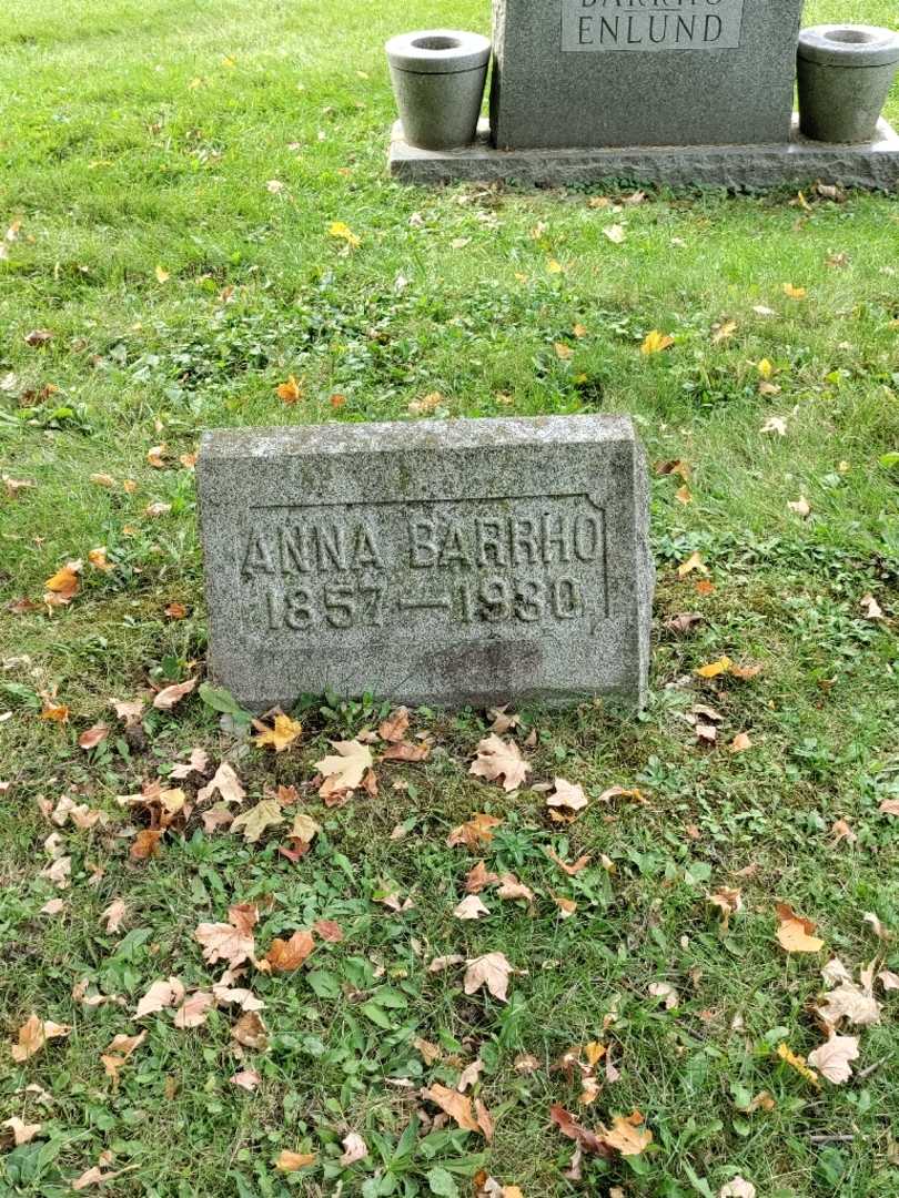 Anna Barrho's grave. Photo 2