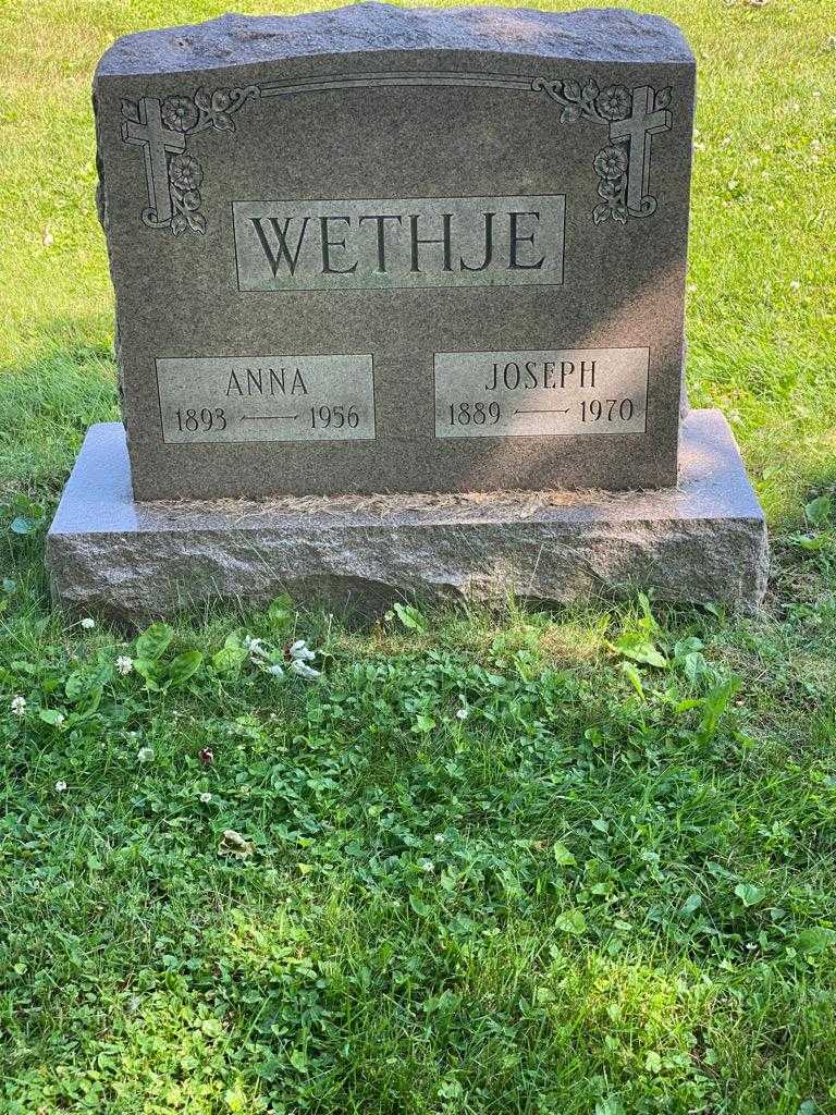 Joseph Wethje's grave. Photo 3