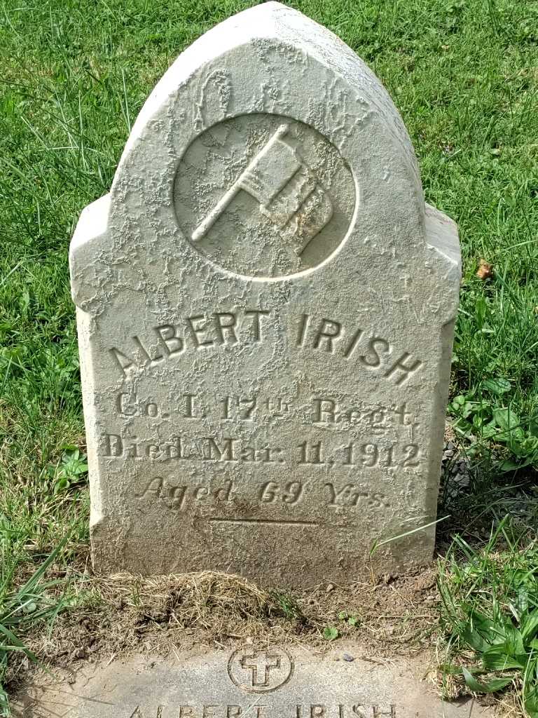 Albert Irish's grave. Photo 3