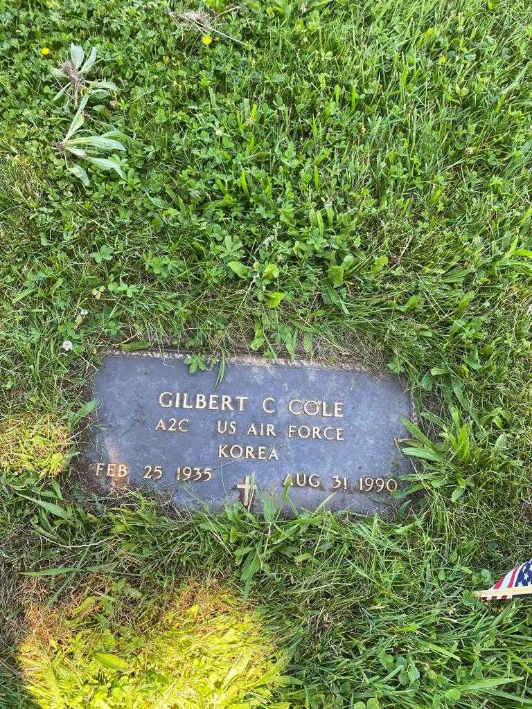 Gilbert C. Cole's grave. Photo 1