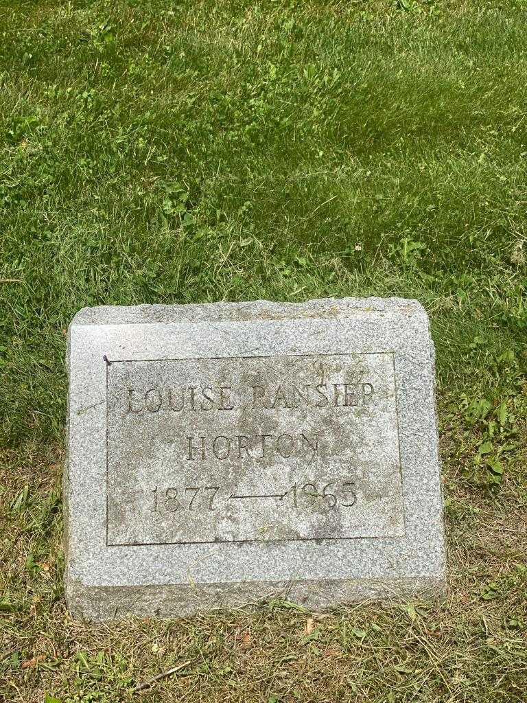 Louise Ransier Horton's grave. Photo 3