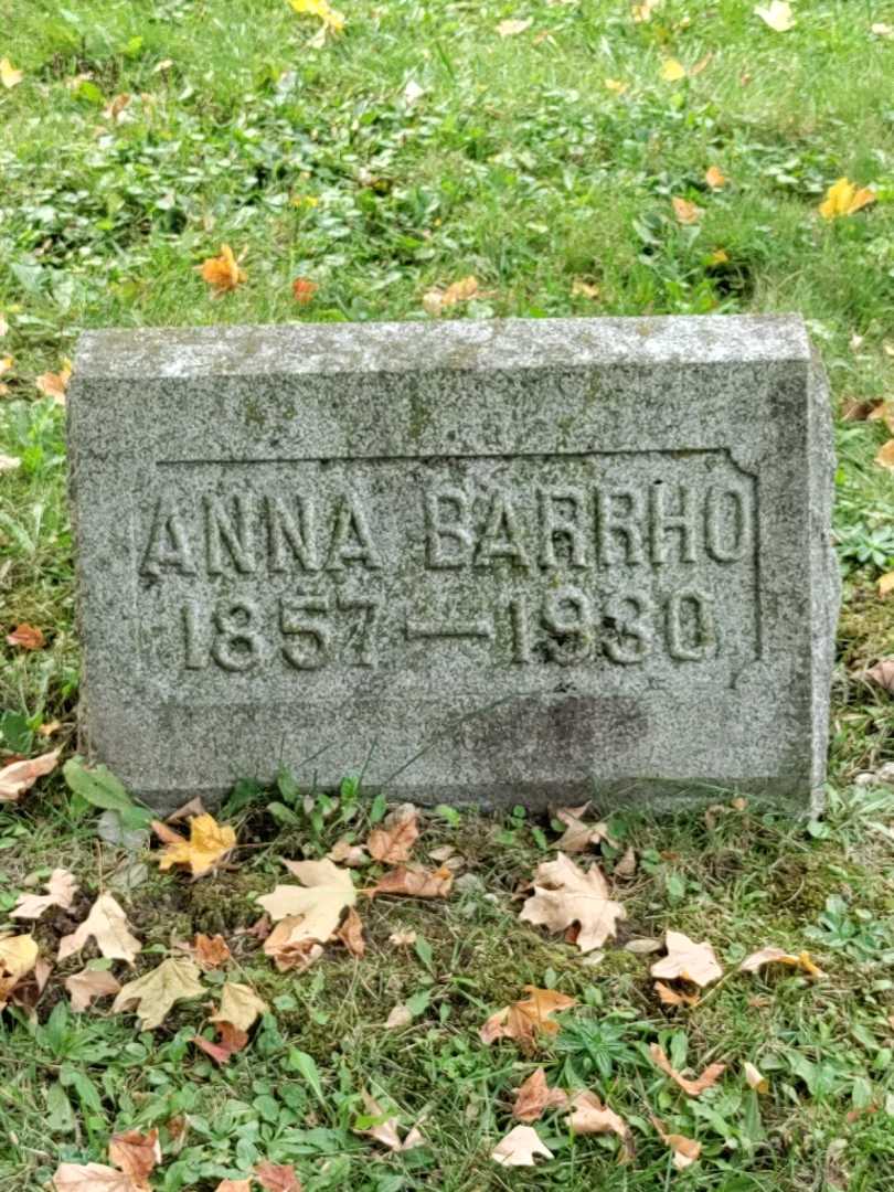 Anna Barrho's grave. Photo 3