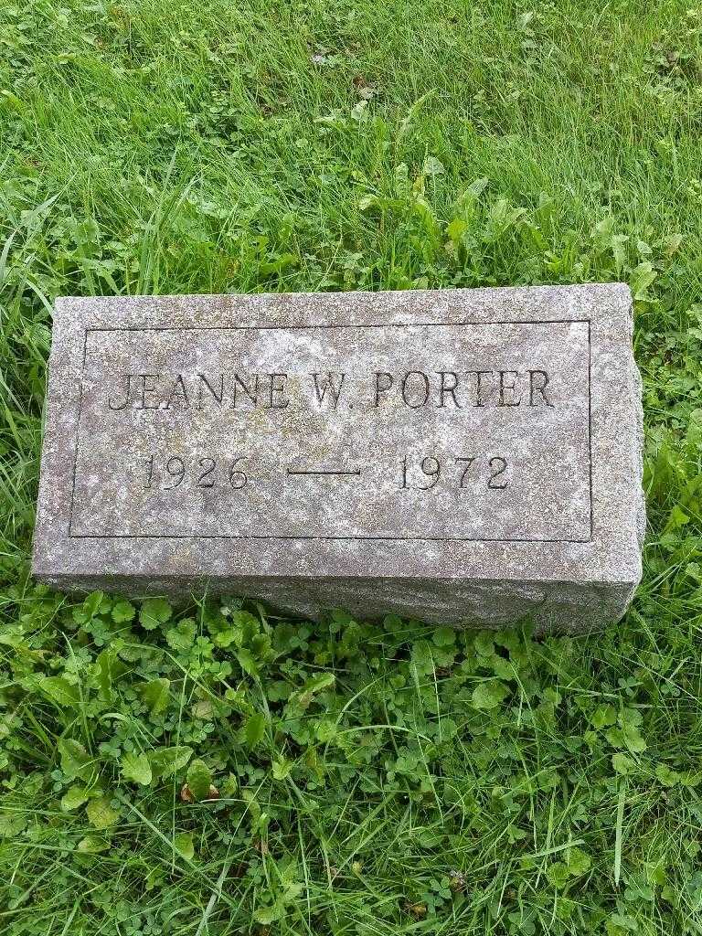 Jeanne W. Porter's grave. Photo 3