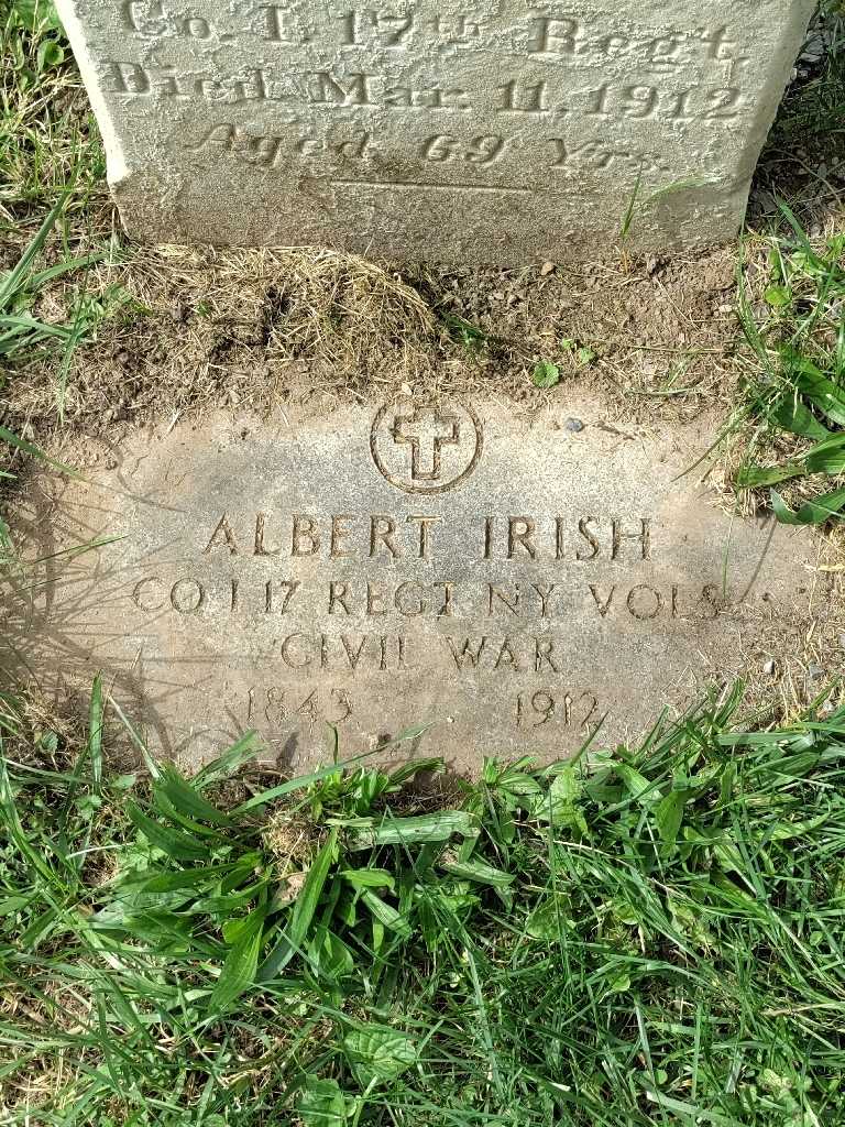 Albert Irish's grave. Photo 4