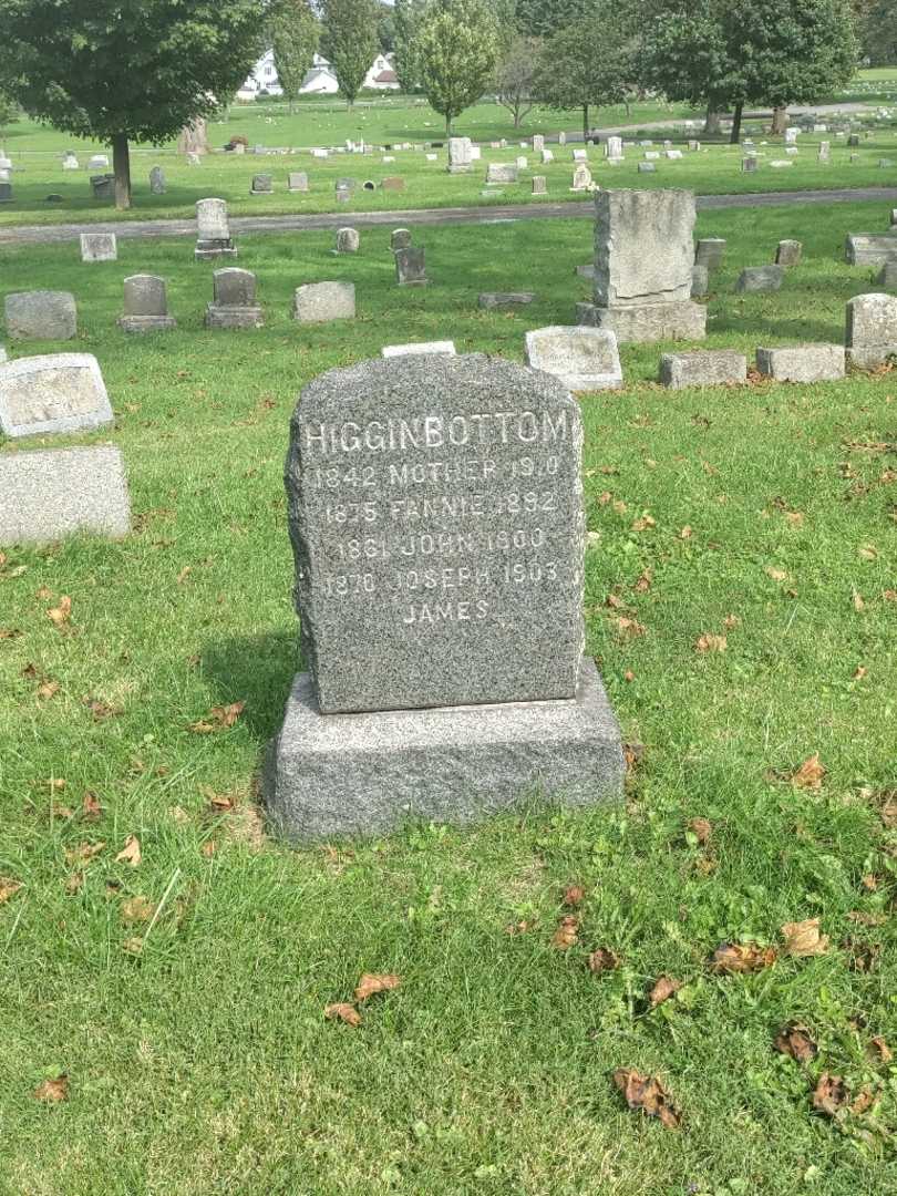 Joseph Higginbottom's grave. Photo 2