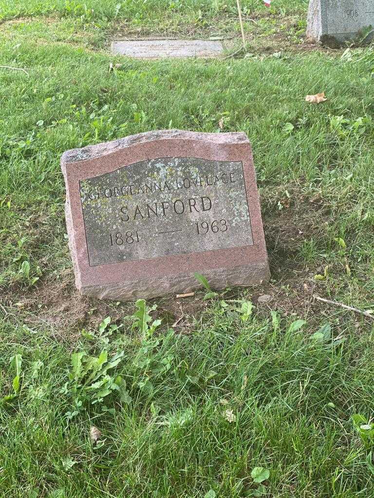 Georgeanna Lovelace Sanford's grave. Photo 3