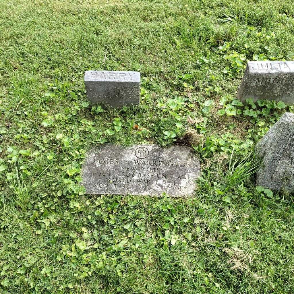 James F. Warrington's grave. Photo 1