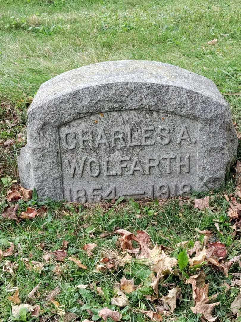 Charles A. Wolfarth's grave. Photo 3