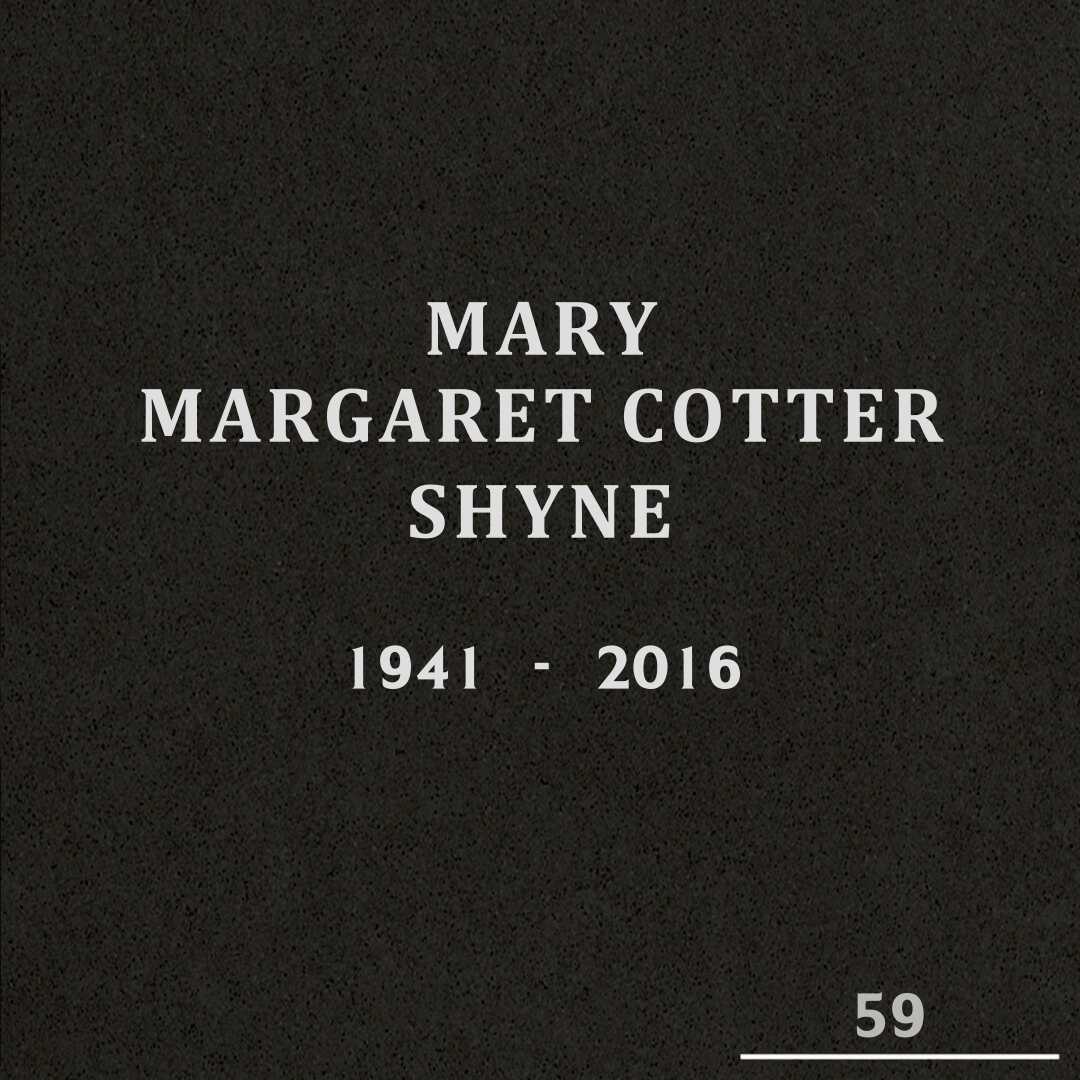 Mary Margaret Cotter Shyne's grave