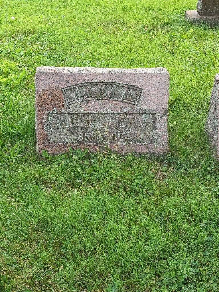 Lucy Ina Rieth's grave. Photo 2