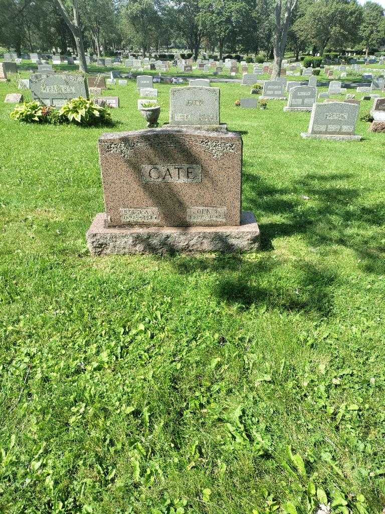 Bertha V. Cate's grave. Photo 1