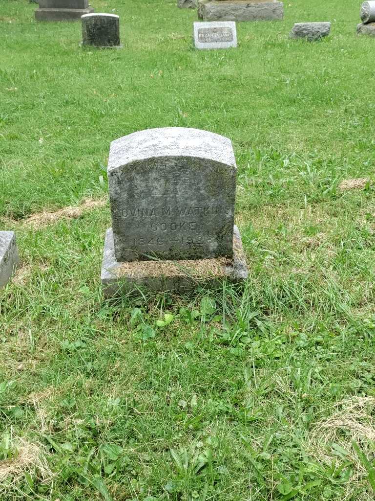 Lovina M. Watkins Cooke's grave. Photo 2