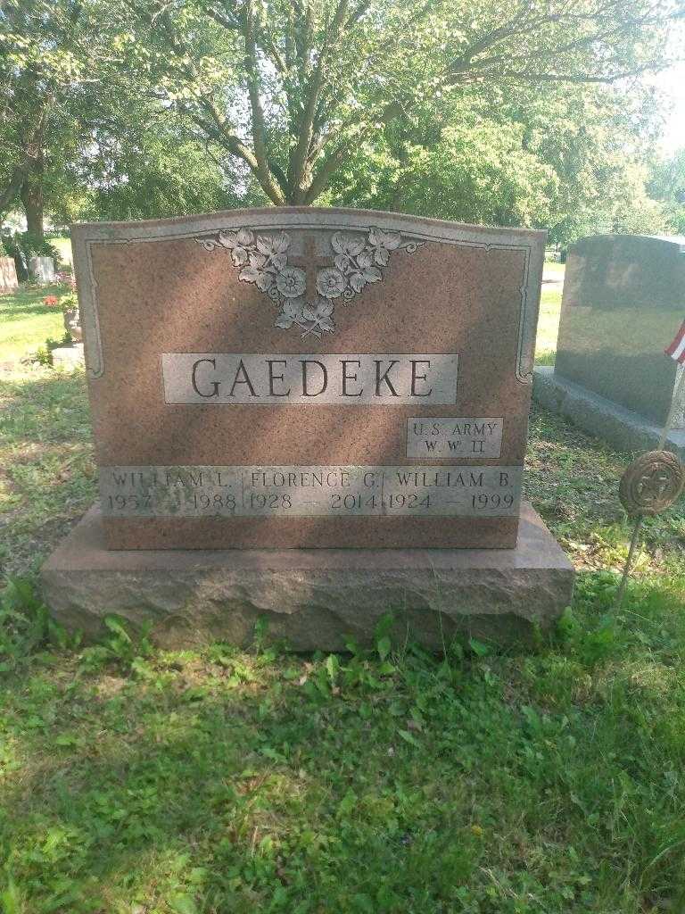 Florence G. Gaedeke's grave. Photo 2