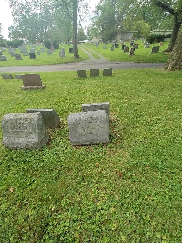 Mary Metzger Kocher's grave. Photo 1