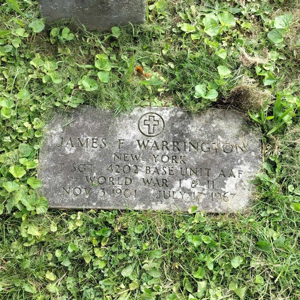 James F. Warrington's grave. Photo 2