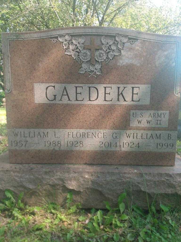 Florence G. Gaedeke's grave. Photo 3